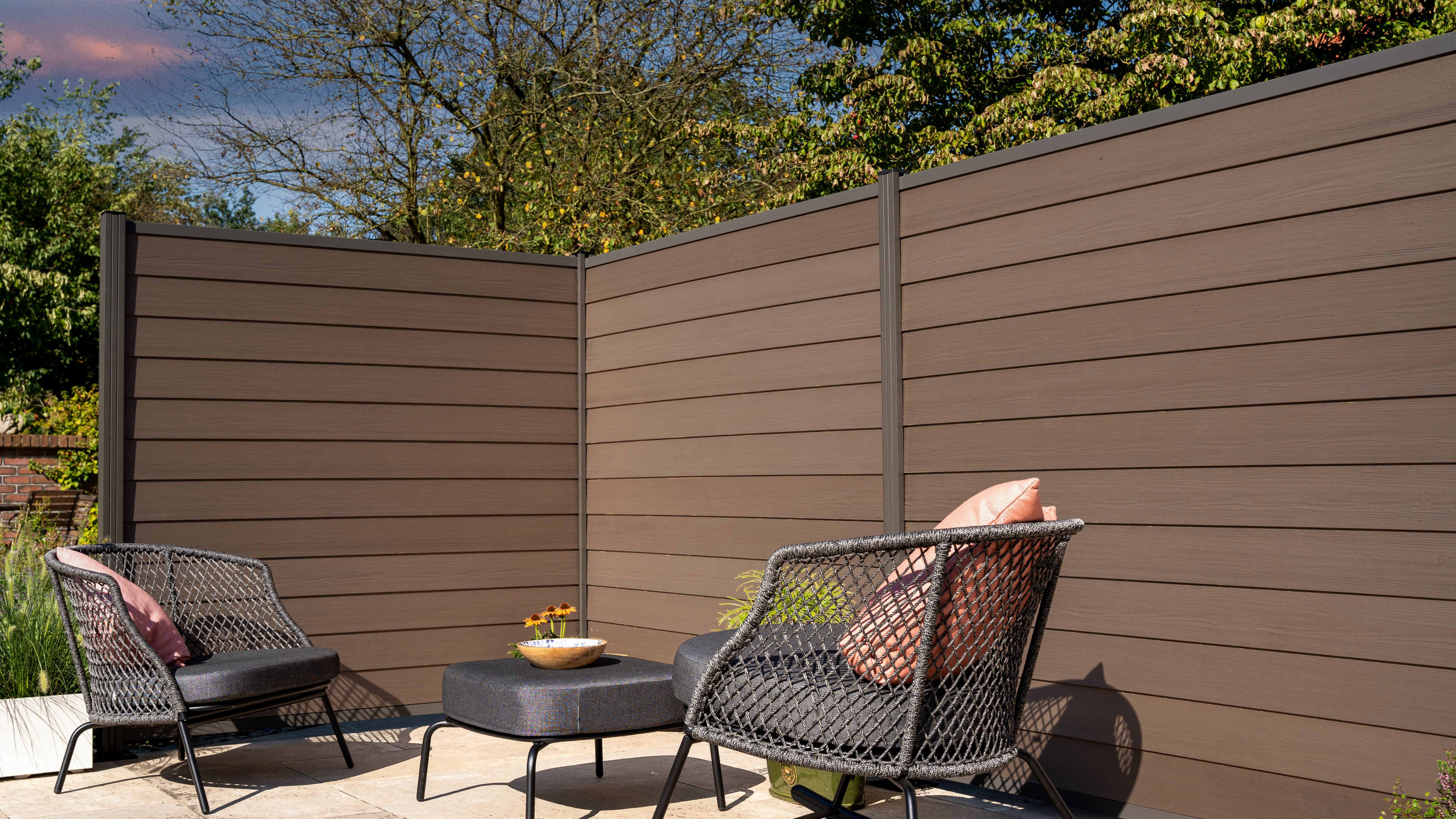 GartenLand Zaun Schwedenprofil WPC ca. 180 günstig online kaufen
