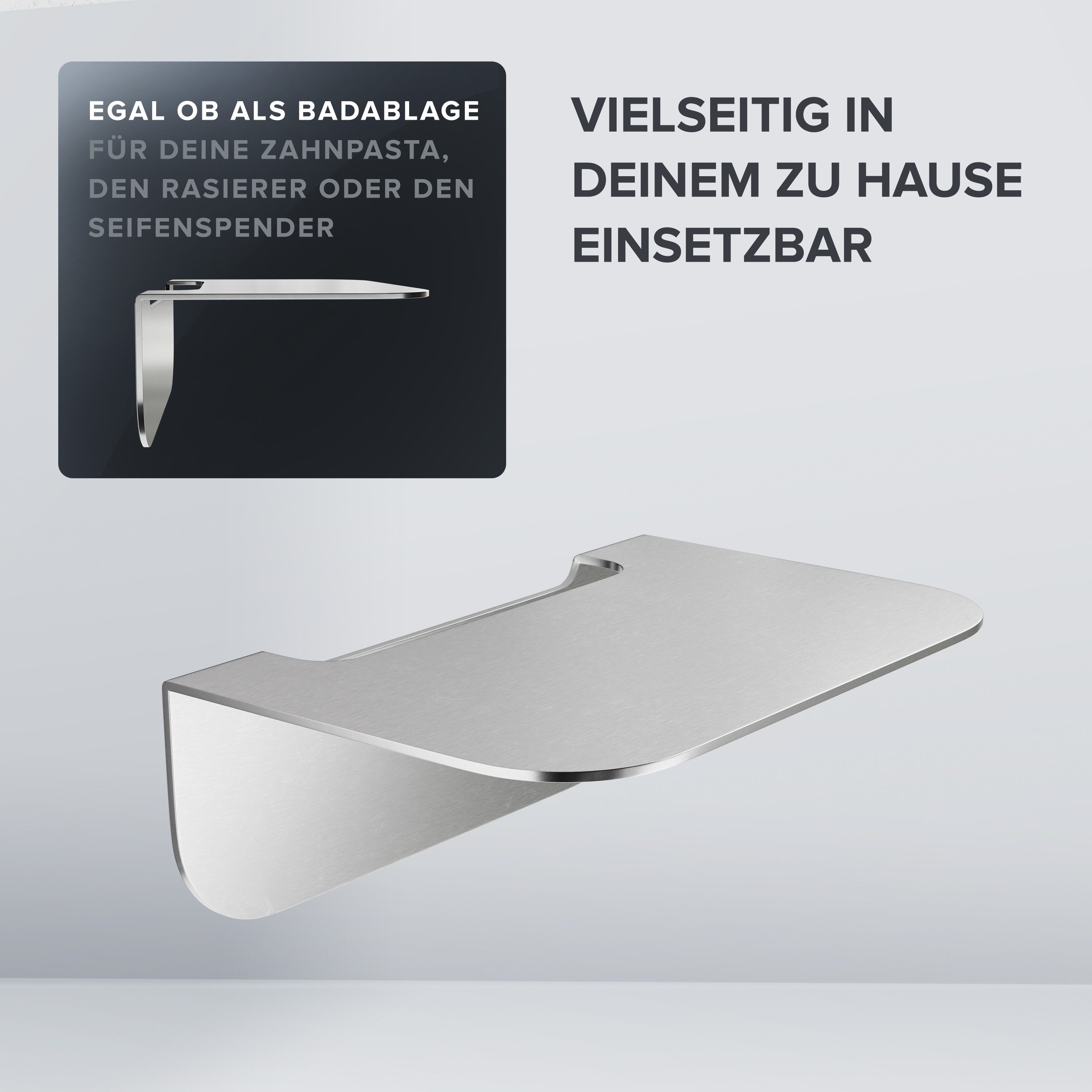 ovimar Badregal Halsbarre, 1-tlg., aus Edelstahl in Silber zur Zum Kleben günstig online kaufen