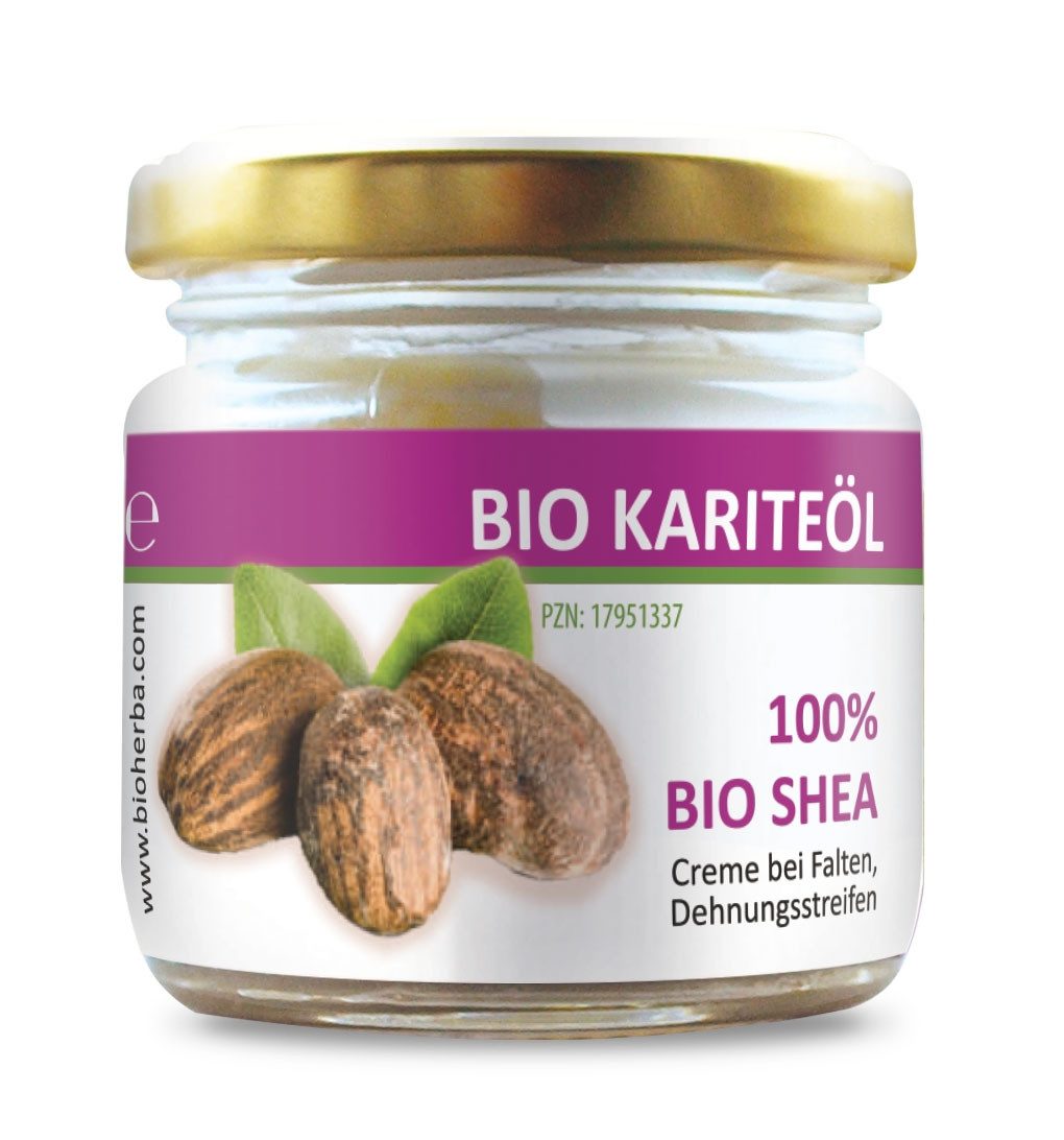 BIOHERBA R Pflege-Set Bio Kariteöl/Shea Creme bei Falten, Dehnungsstreifen 100 ml