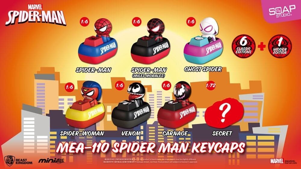 Beast Kingdom Toys Actionfigur Spider Man Mini Egg Attack Blind Box Figuren keycaps Sortiment