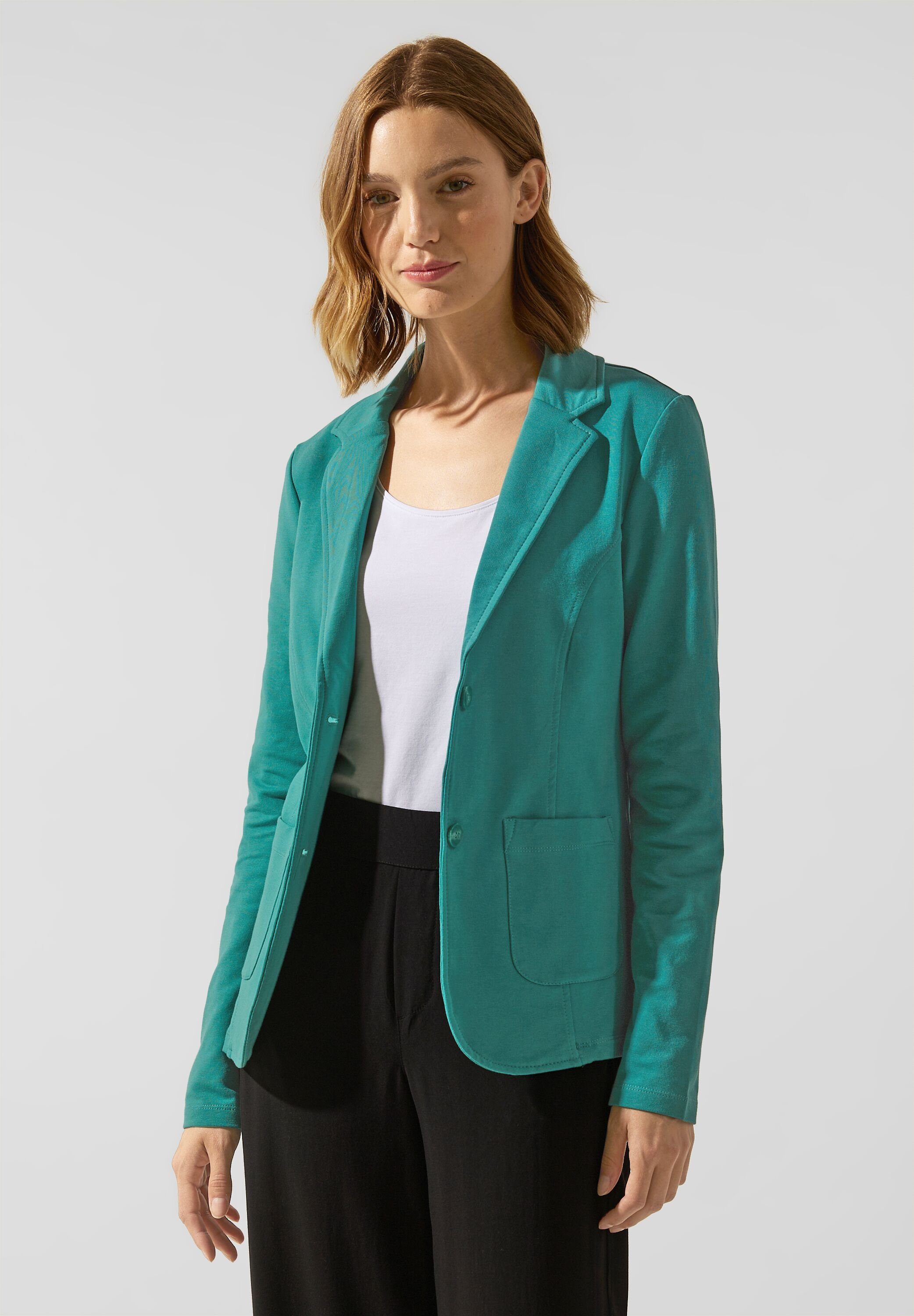 Jackenblazer Street One Basic Blazer in Lagoon Green