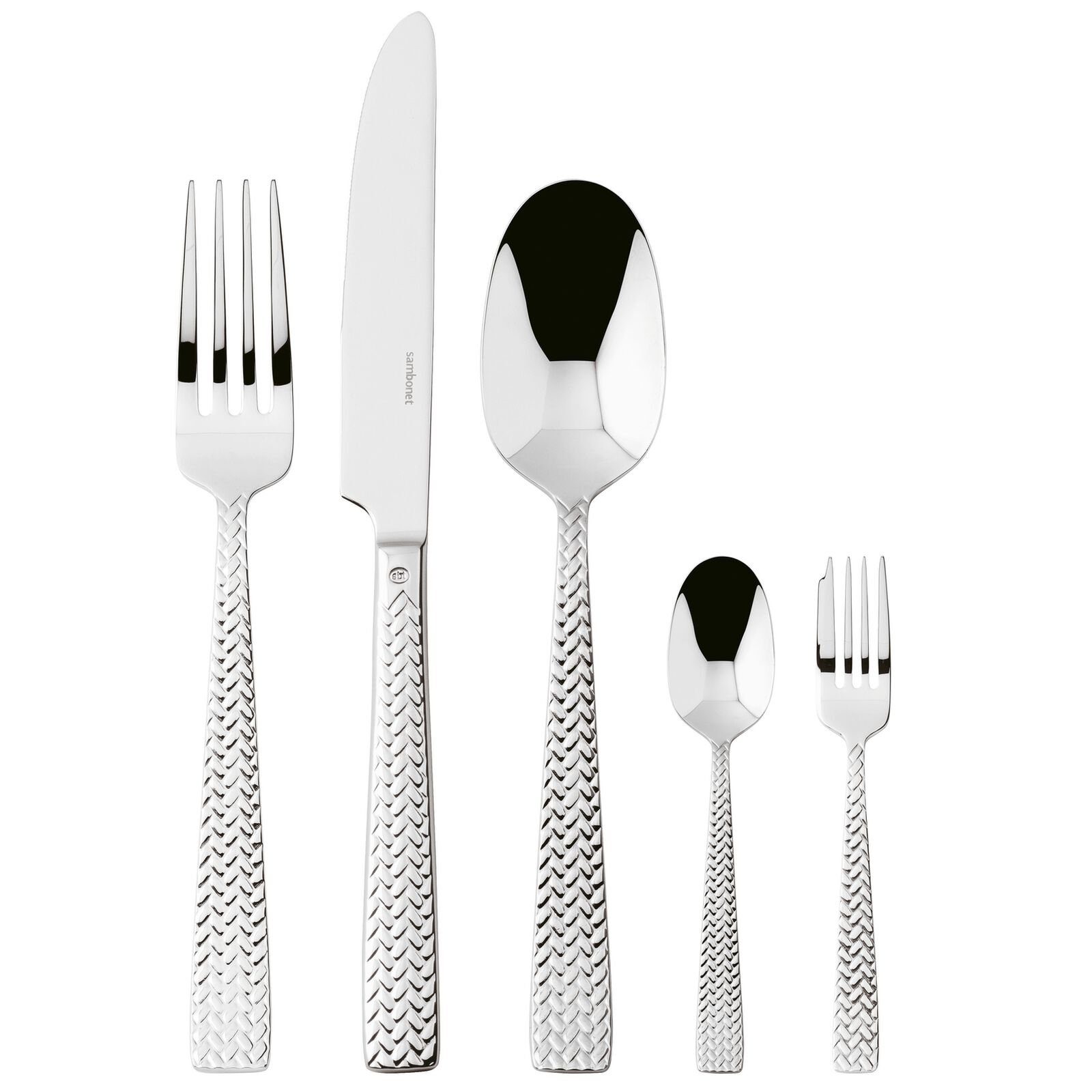 sambonet Besteck-Set Sambonet Cortina Besteck 30tlg. Vh. Edelstahl 18/10 (30-tlg), 6 Personen, Edelstahl rostfrei