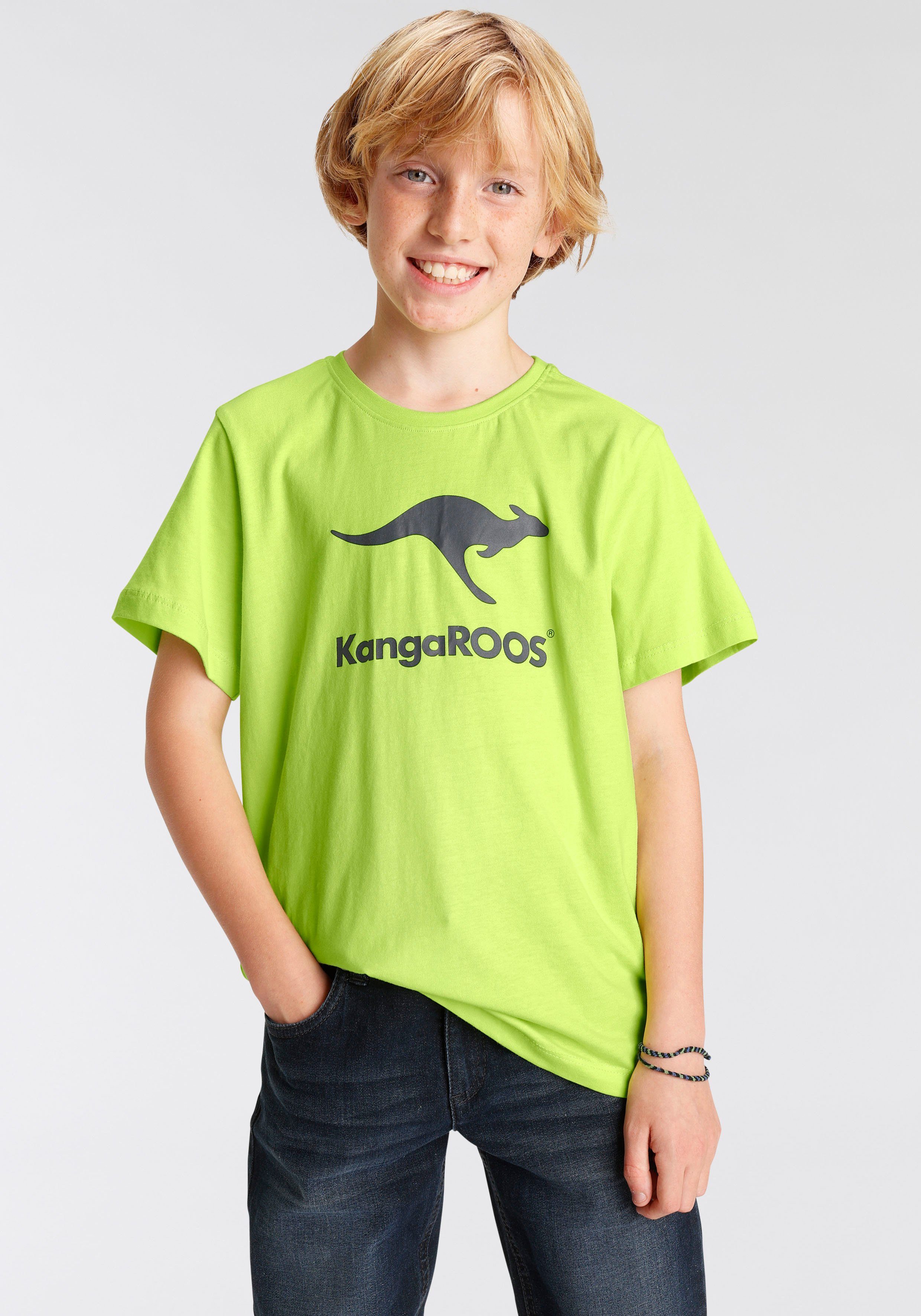 KangaROOS T-Shirt Basic Logo, Mit coolem Logodruck vorn