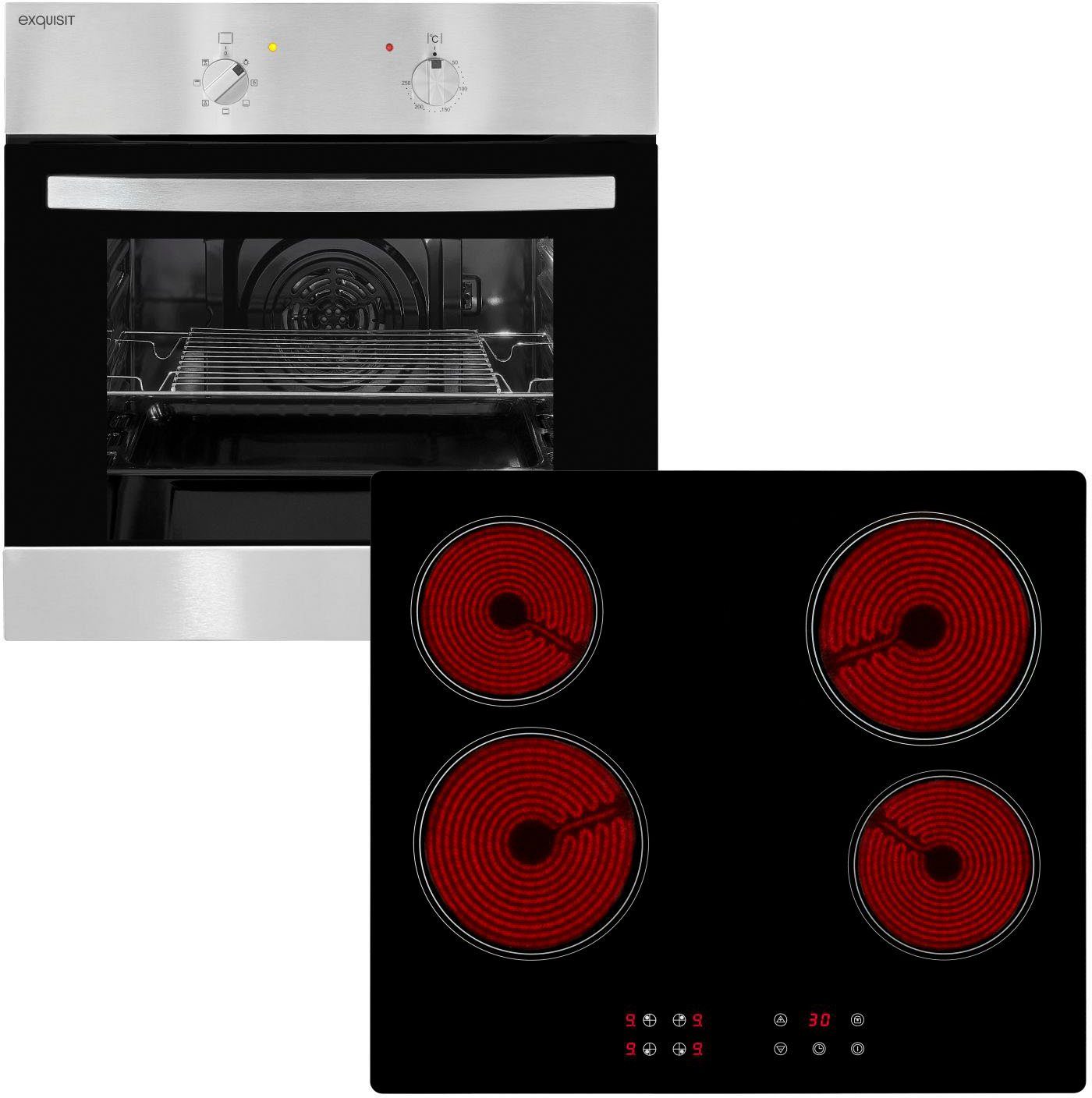 exquisit Backofen-Set Bedienelemente Übersichtliche BAKO555601U