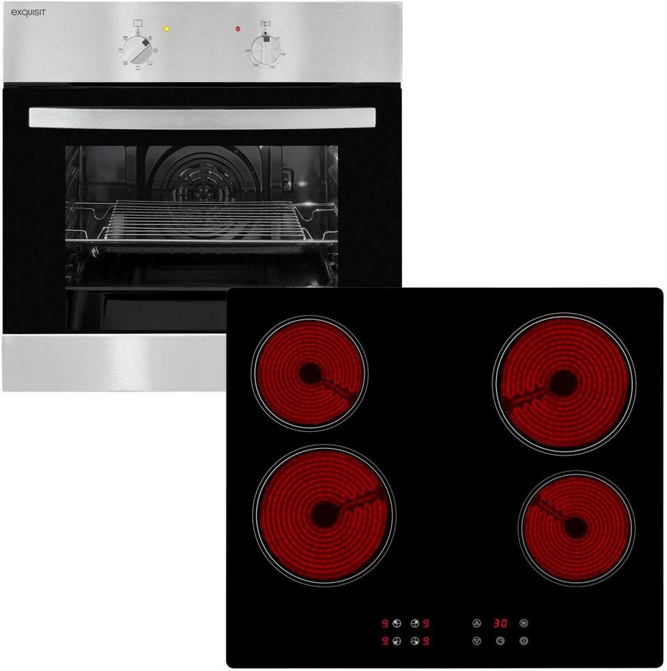 exquisit Backofen-Set BAKO555601U, Übersichtliche Bedienelemente