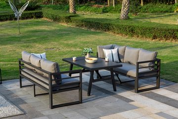 MANDALIKA Garden Gartenlounge-Set Alu Dining Lounge Set Java Sunbrella®