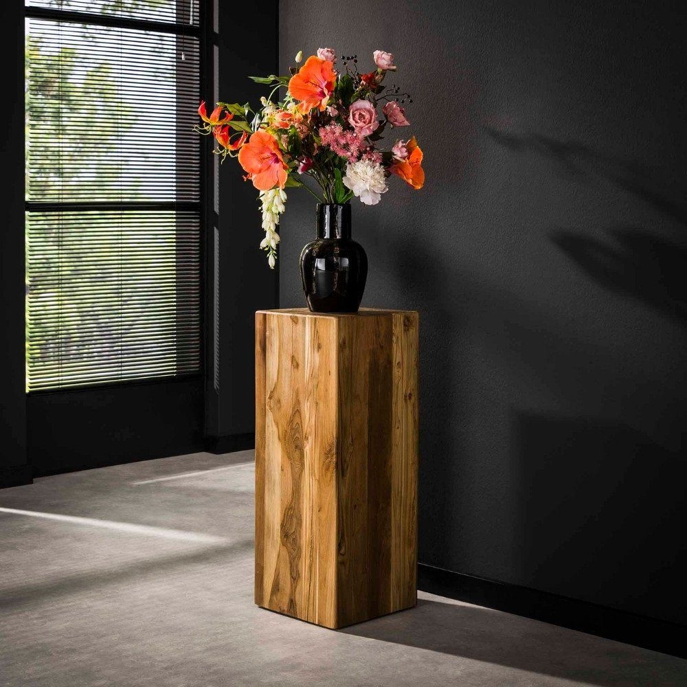 RINGO-Living aus Blumenständer Blumenständer 850x350x350mm, Teakholz Zola in Möbel Natur-dunkel