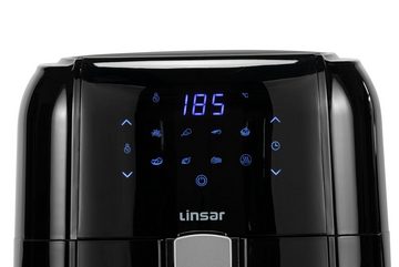 Linsar Heißluftfritteuse 5,5L mit LED-Display, 1400 W, Herausnehmbarer Frittierkorb, 7 Programme
