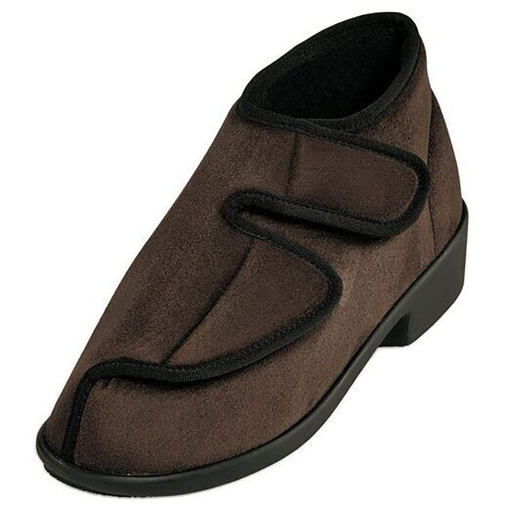 promed Bequemschuh Damen Microvelours Pedibelle Anna Braun Gr. 39 Hausschuh