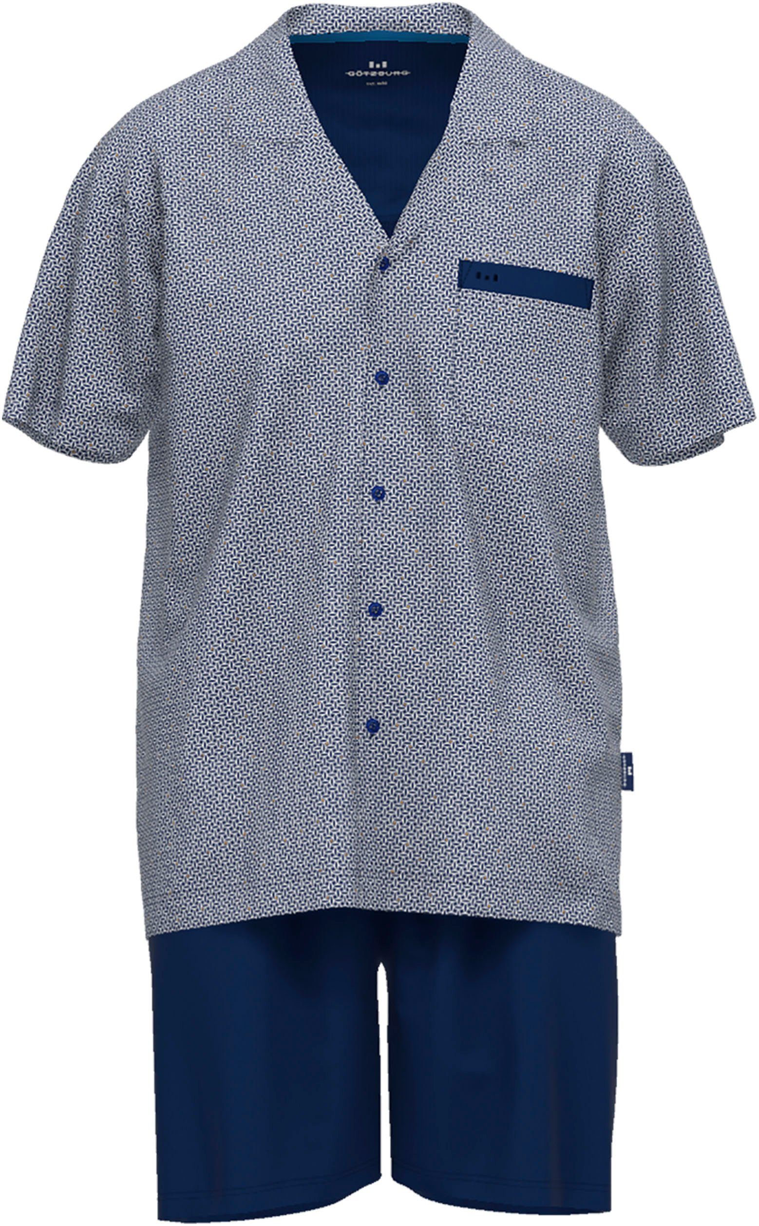 GÖTZBURG Shorty "Brooklyn" 2 Stk. tlg., Kurzarm, V-Ausschnitt, mit Kragen, günstig online kaufen