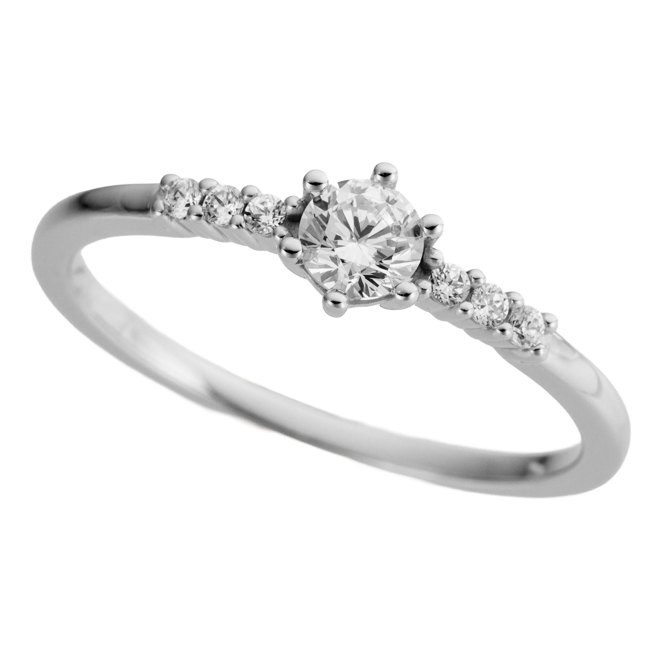 Firetti Goldring Schmuck Geschenk Gold 333 Vorsteckring Verlobung Solitär Lab Grown, mit Brillanten