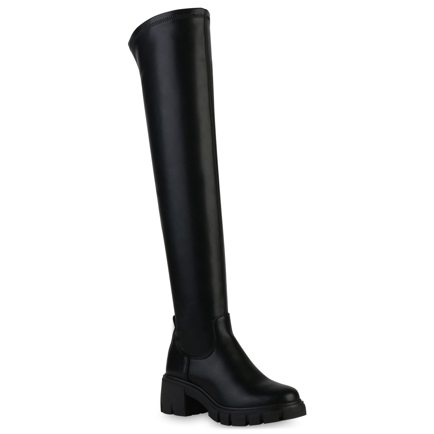 VAN HILL 838109 Overkneestiefel Damen Leicht Gefütterte Overknees Stiefel P günstig online kaufen