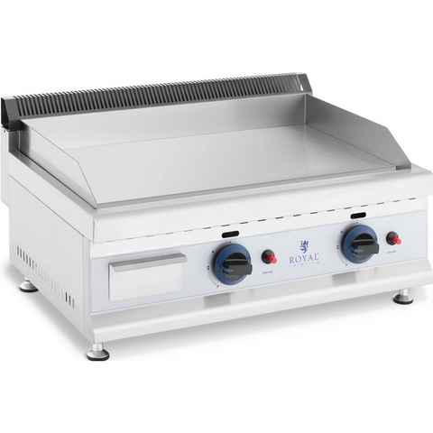 Royal Catering Gasgrill Gasgrill 2 x 3100 W Profi Gasbräter glatt 60 x 40 cm Erdgas