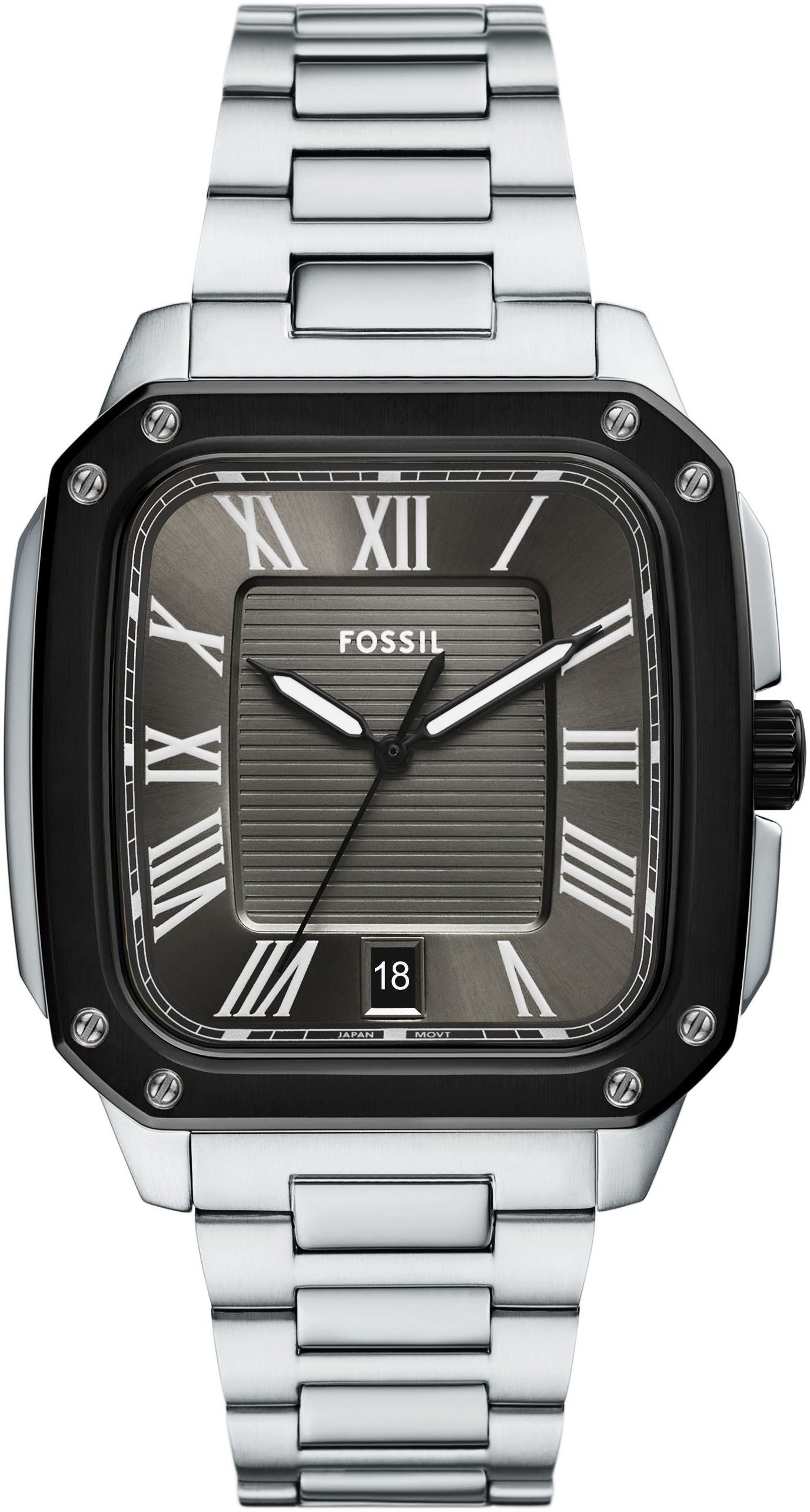 Fossil Quarzuhr CROSBY FS6122, Armbanduhr, Herrenuhr, Edelstahlarmband, ana günstig online kaufen