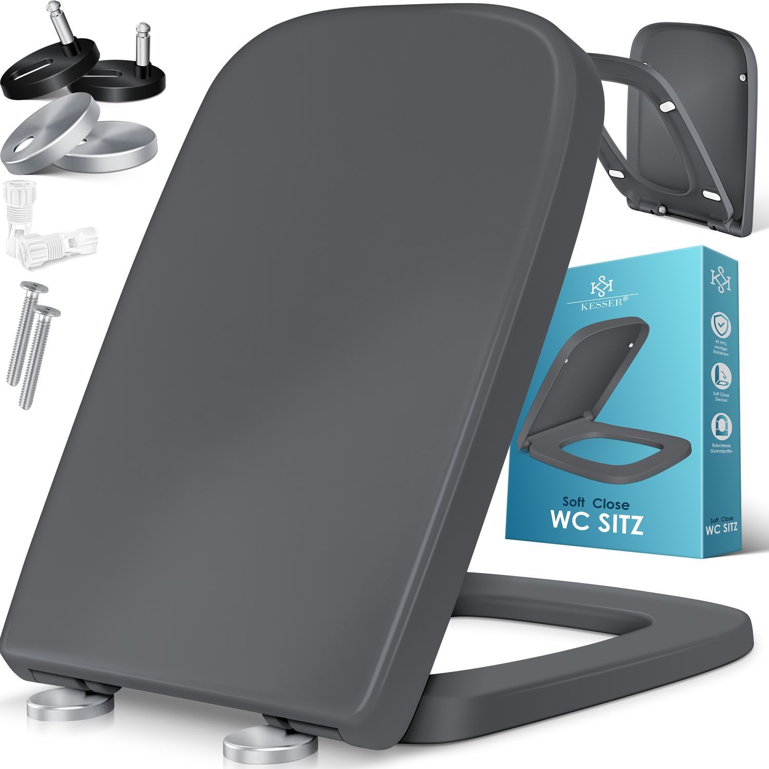KESSER WC-Sitz, WC Sitz mit Absenkautomatik Toilettendeckel Quick-Release günstig online kaufen
