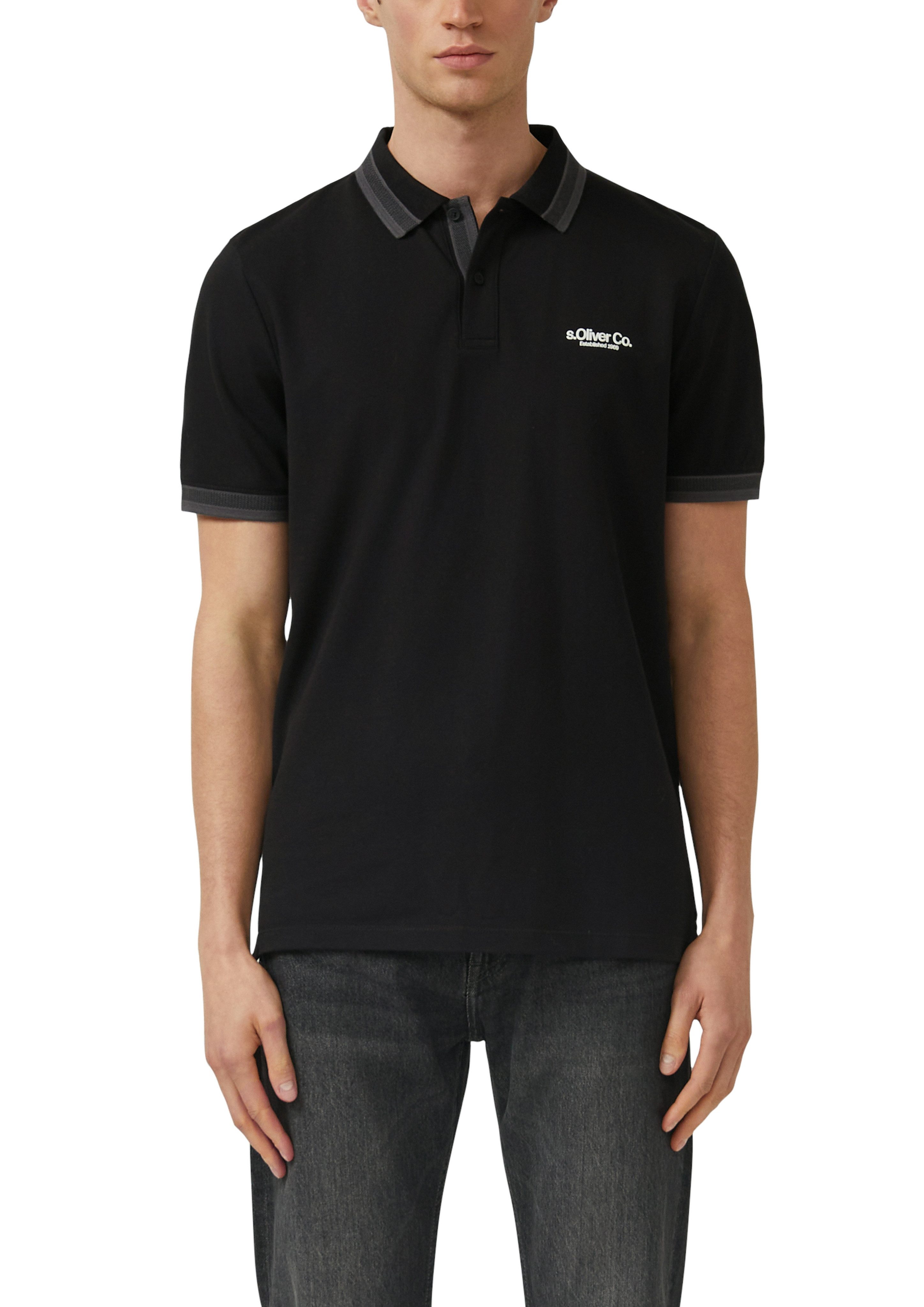 s.Oliver Poloshirt mit Logo Schriftzug