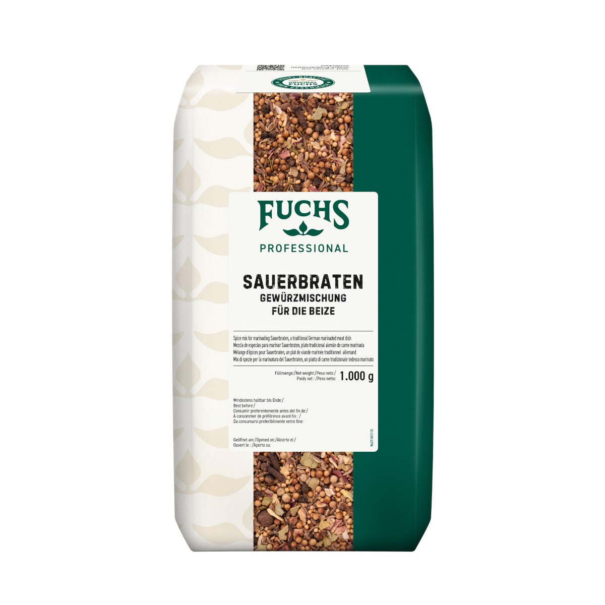 Fuchs Foodservice Gewürz, Fuchs Sauerbraten Gewürzmischung mit traditionelle Aromen 1000g