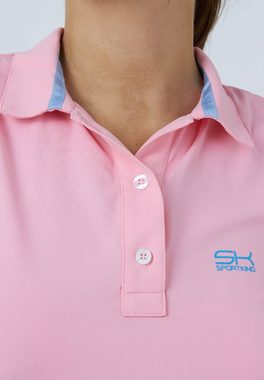 SPORTKIND Funktionsshirt Golf Polo Shirt ärmellos Mädchen & Damen hellrosa