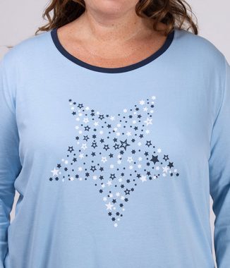 Moonline Pyjama Damen Schlafanzug Pyjama in großen Größen (Übergröße XL - 4XL) aus 100% Baumwolle