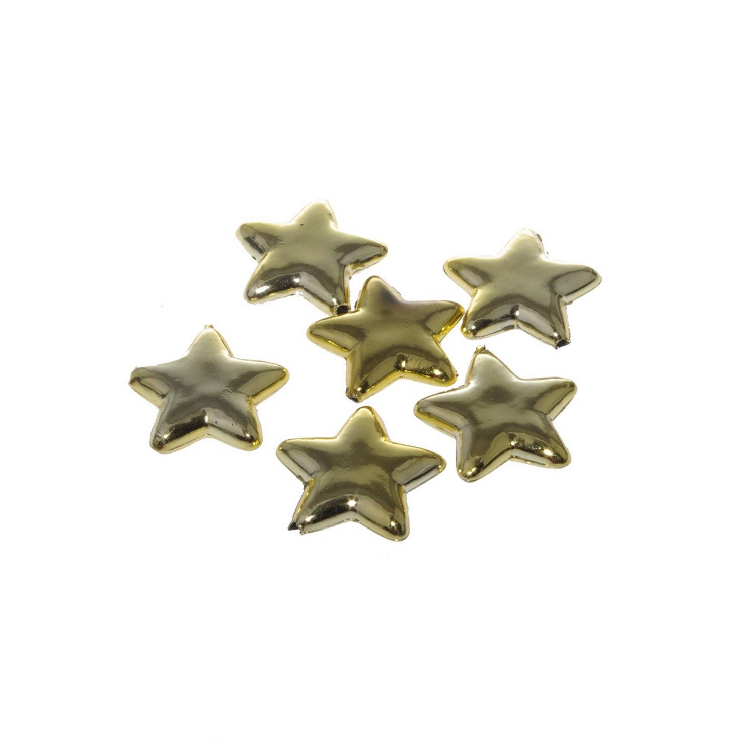 Deko AS Bastelnaturmaterial Deko Sterne Gold zum Aufstecken - ca. 1 x 4 cm - 1 VE = 3 x 6 Stück