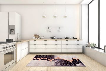 Teppich Teppia Teppich Waschbar, TEPPIA, Höhe: 6 mm, Rutschfest Küchenteppich Grau Wohnzimmerteppich