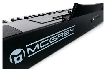 McGrey Stage-Piano SP-100 Stagepiano 88 - gewichtete Tasten mit Hammermechanik, (Stage-Set, inkl. Ständer & Kopfhörer), Max. Polyphonie: 64, 8 Voices, Aufnahmefunktion, MIDI Out und USB