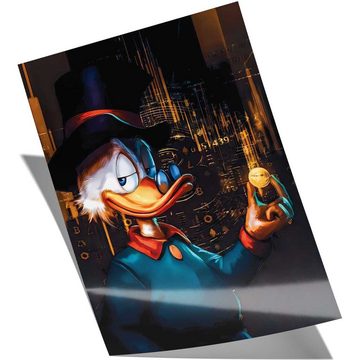 Mister-Kreativ XXL-Wandbild Duck Holding Krypto - Premium Wandbild, Viele Größen + Materialien, Poster + Leinwand + Acrylglas