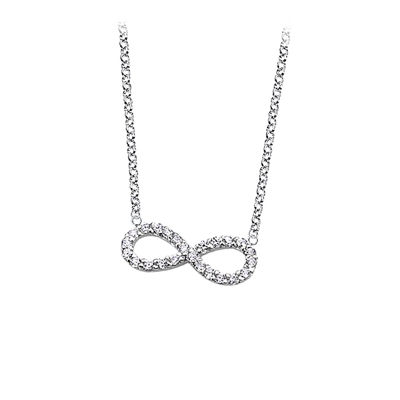 LOTUS SILVER Silberkette »JLP1253-1-1 LOTUS Silver Unendlich Halskette  weiß«, Damen Kette Unendlich aus 925 Sterling Silber, weiß, silber online  kaufen | OTTO