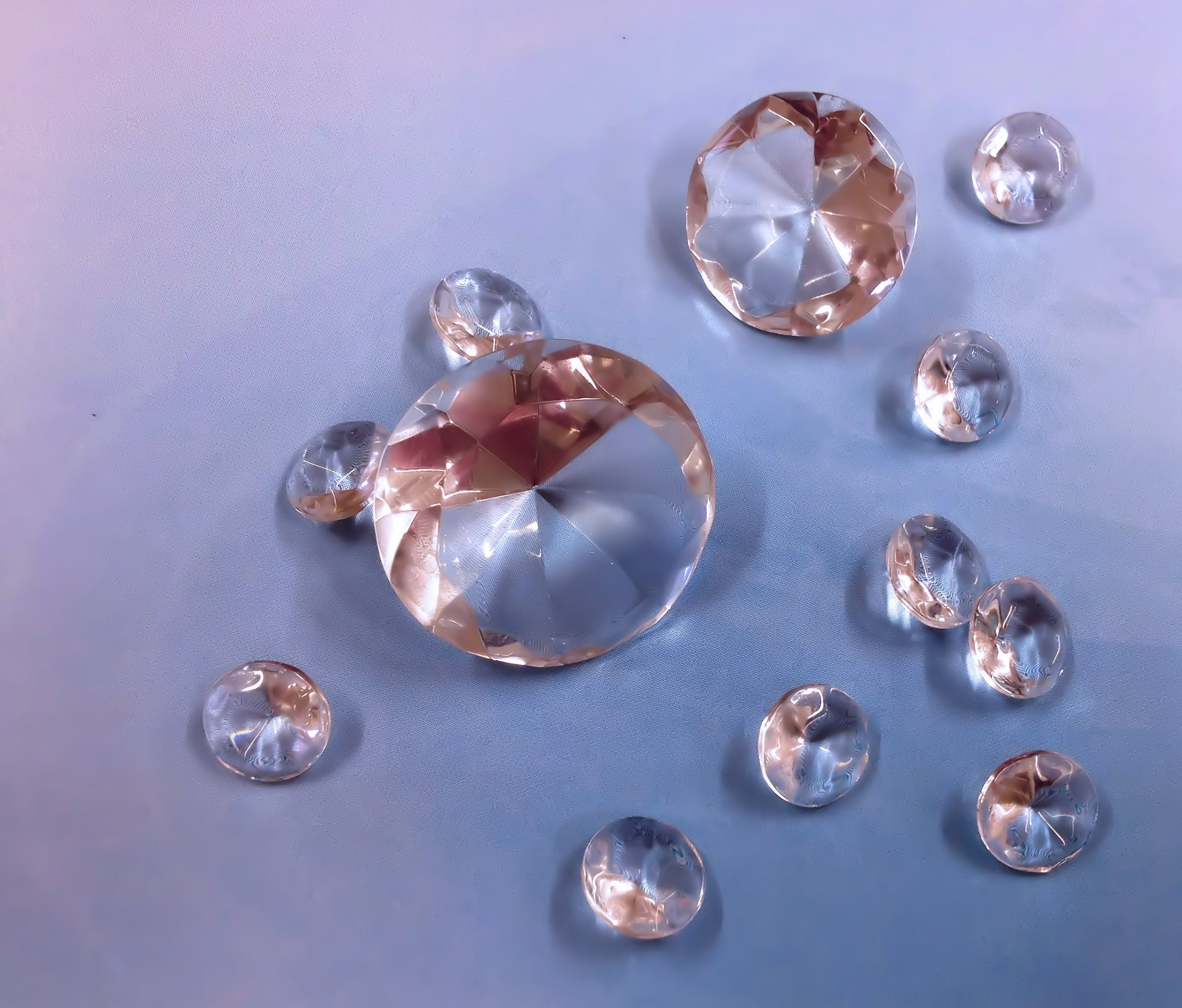 Kristallglas, 24 Stück international JOKA St) Deko-Glas (24 Deko-Diamanten,