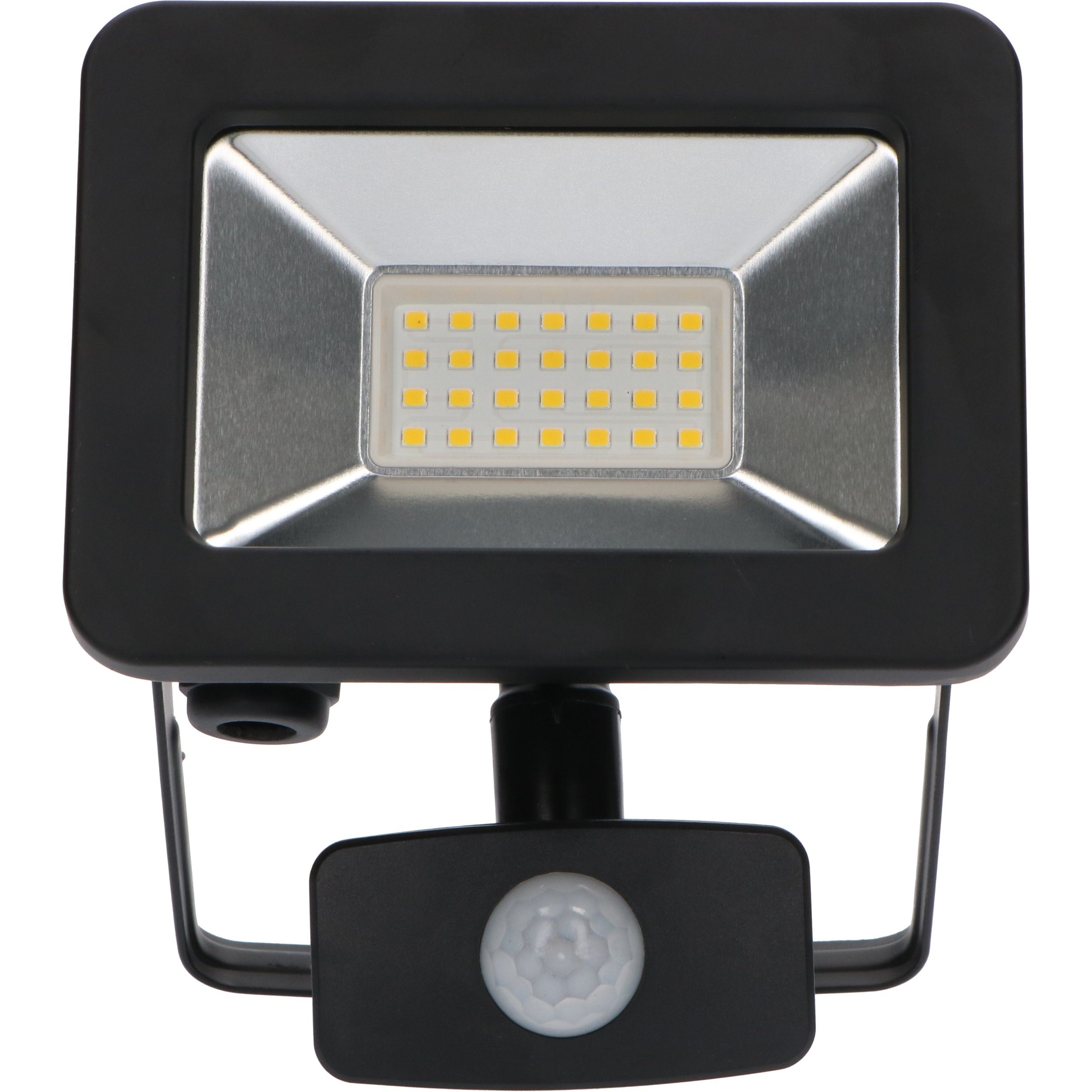 20 LED schwarz LED's LED, neutralweiß LED-Außenstrahler, Bewegungsmelder 0310712 Flutlichtstrahler mit Watt light IP44