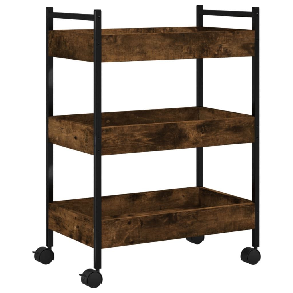 vidaXL Küchenwagen Küchenwagen Räuchereiche 50x30x70 cm günstig online kaufen