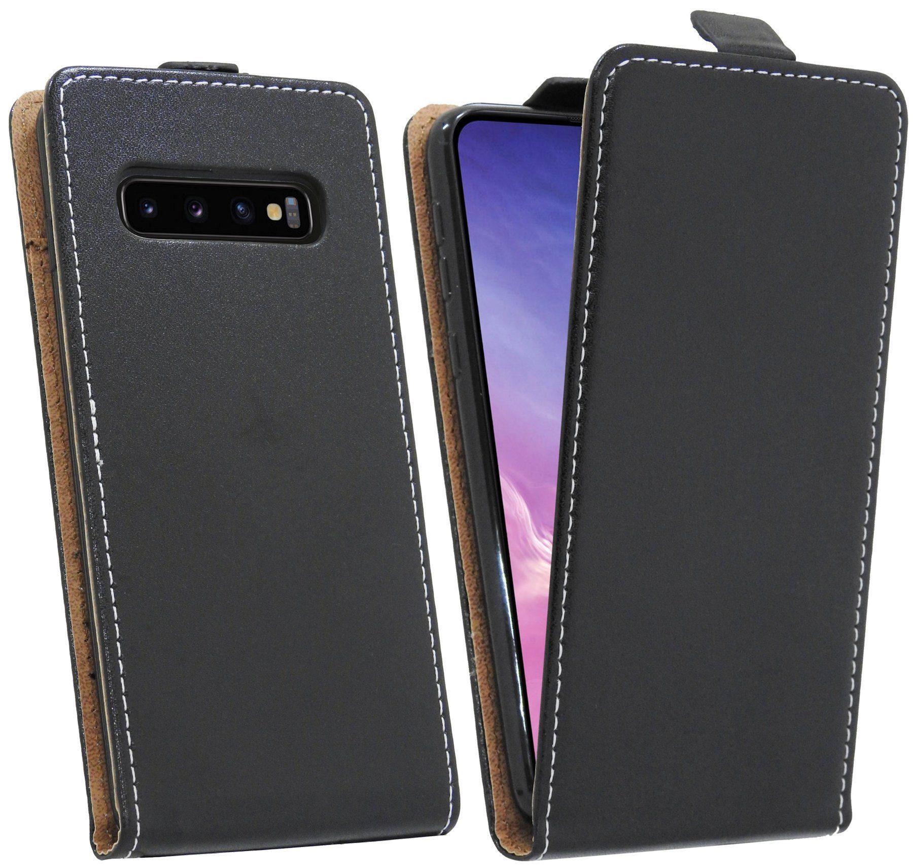 Flip Case Hülle Für WIKO View 2 GO – Klapphülle Mit Magnetverschluss & 360° Schutz – Schwarz, Mit Silikon-Innenschale