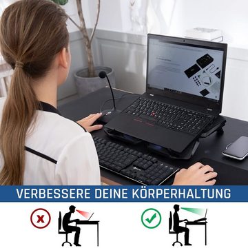 KLIM Notebook-Kühler Wind, Laptop-Kühlpad – der leistungsstärkste schnelle Kühlventilator