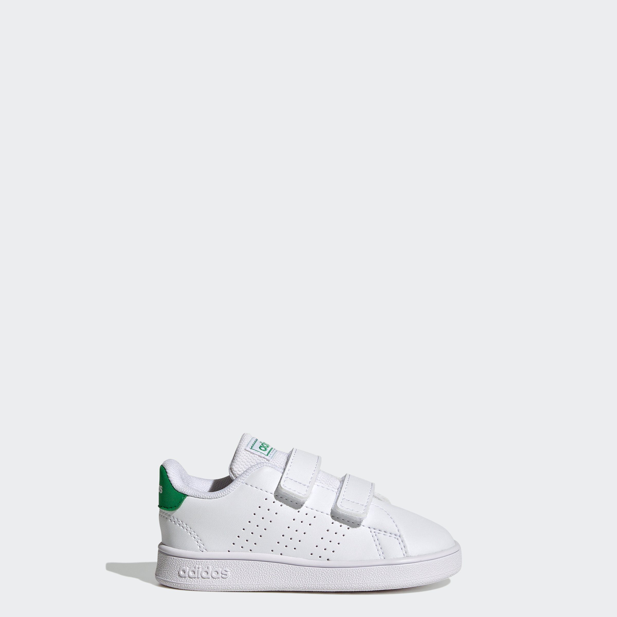 Sneaker COURT / adidas den Stan TWO Black auf adidas Sportswear Spuren LIFESTYLE White / Core HOOK-AND-LOOP Design Smith des Green ADVANTAGE Cloud