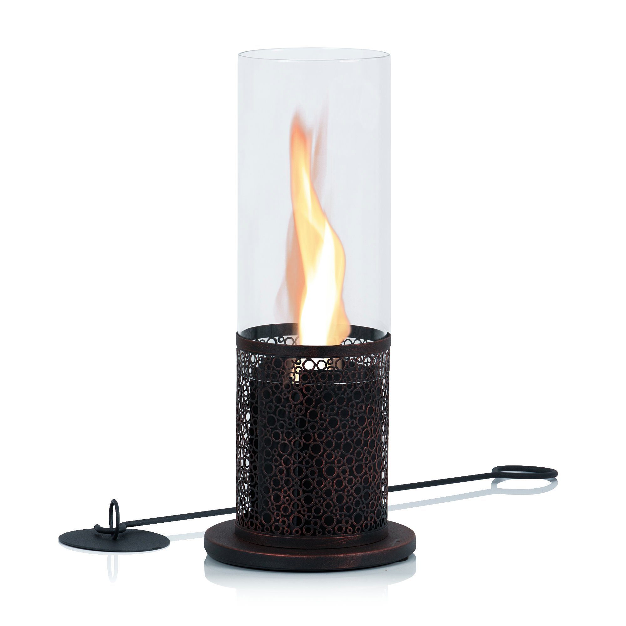 Zelsius Стіл-камін Tischkamin für Indoor und Outdoor mit wirbelnder Flamme, Kupfer