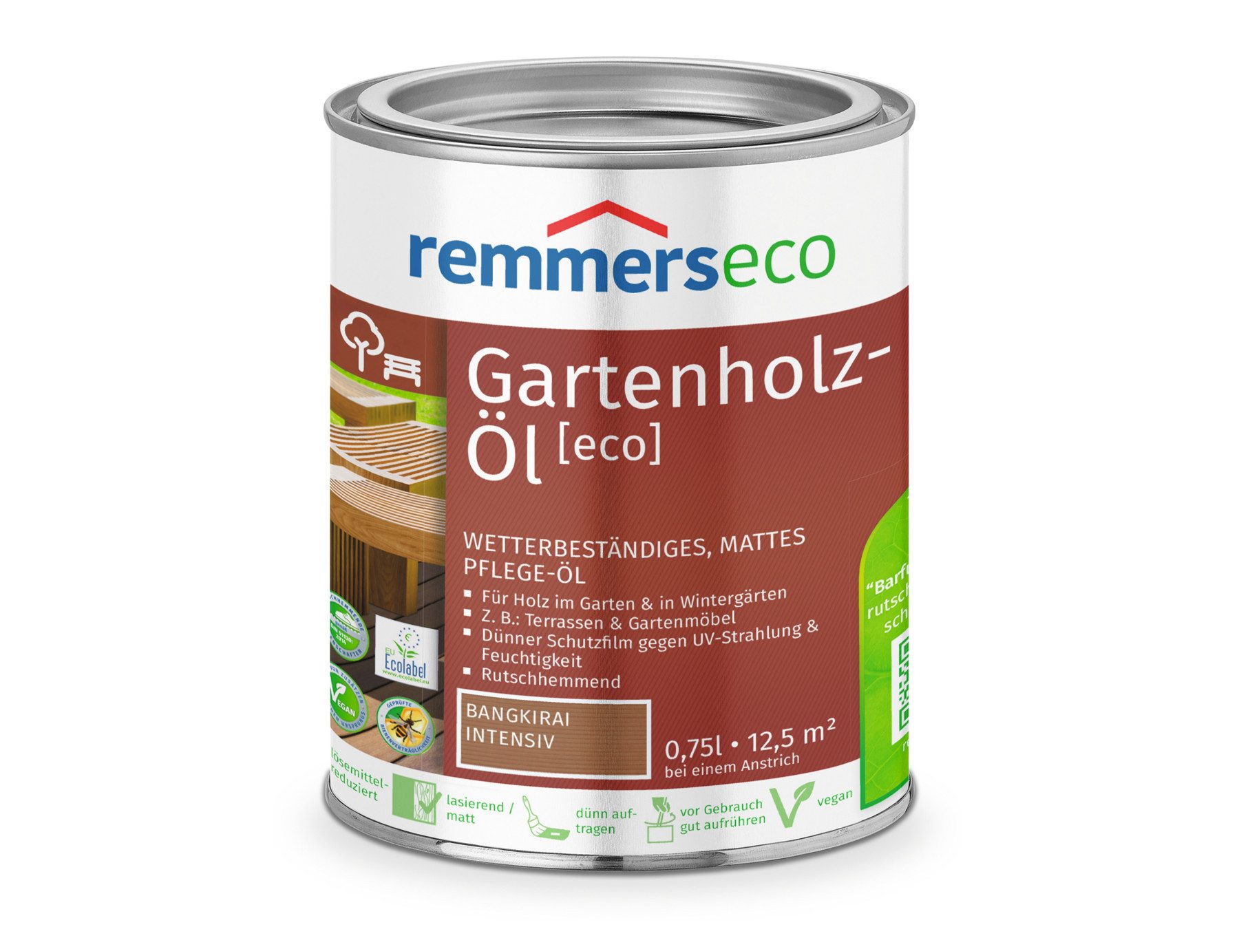 Remmers Bangkirai-Öl [eco] 0,75 Liter Holzpflegeöl, optimal für Bangkirai Gartenmöbel, Terrassen, bienenverträglich