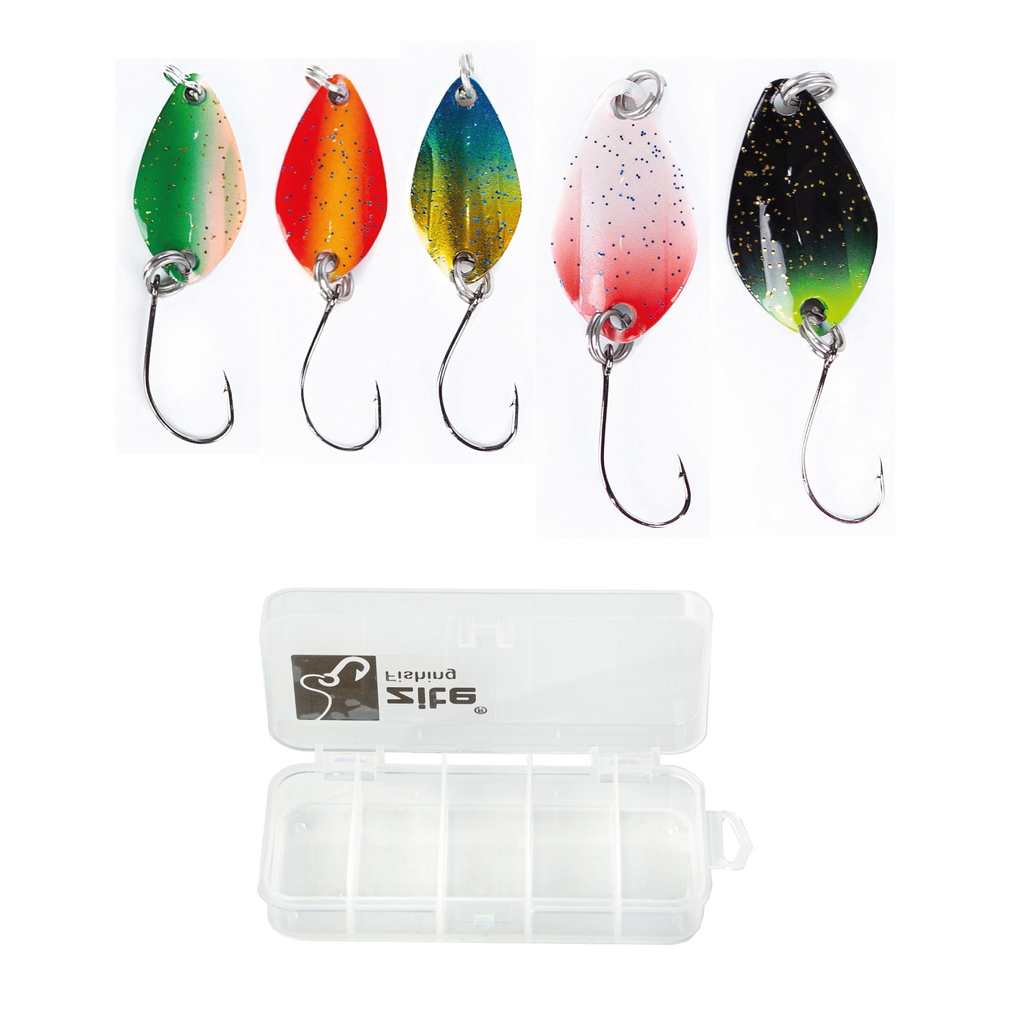 Kunstköder Mini Forellen-Spoon Set - 12-teiliges Kunstköder-Set 1-2 - 2g