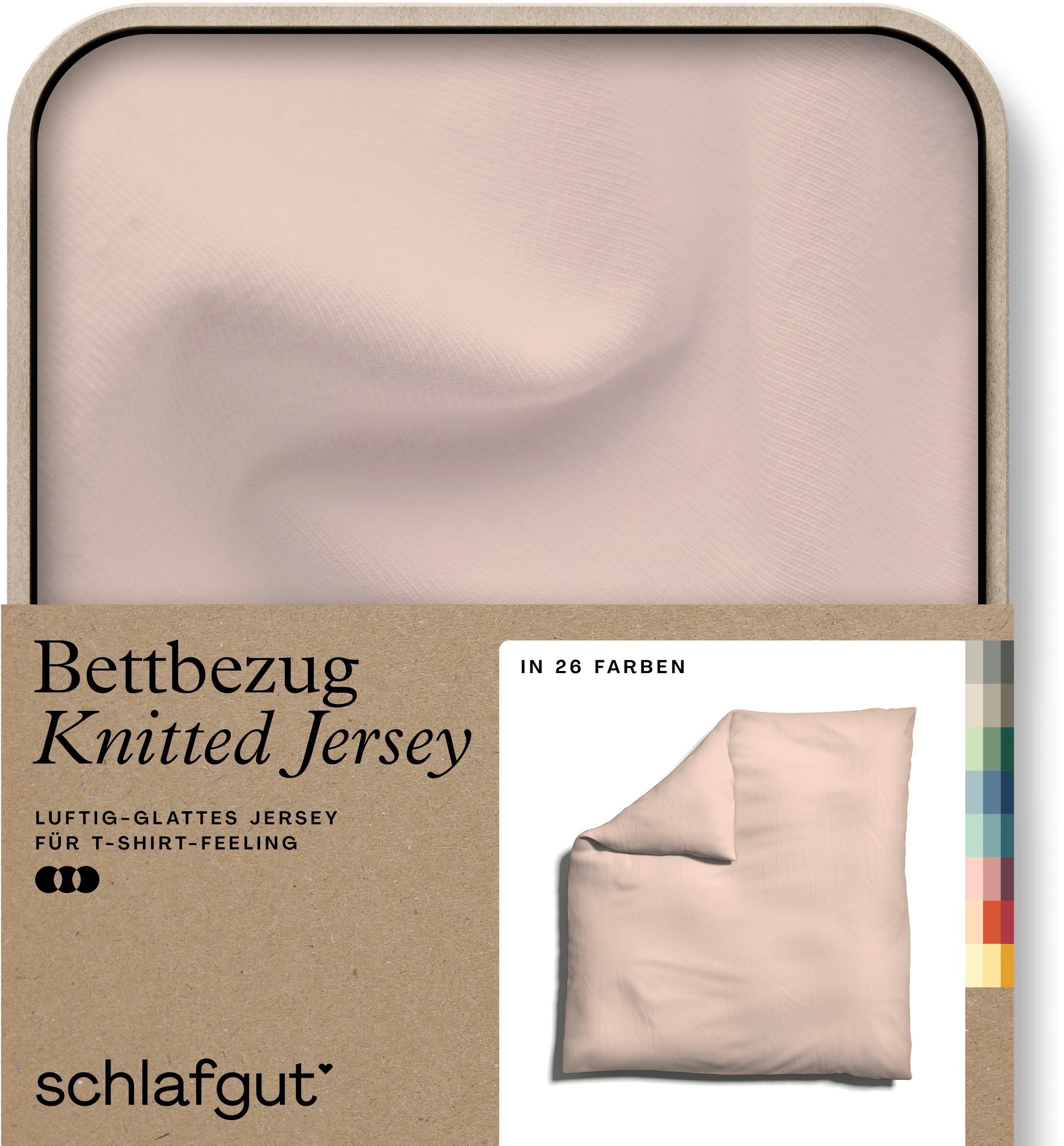 Schlafgut Bettbezug "Knitted Jersey uni, aus Bio-Baumwolle mit Elasthan, Re günstig online kaufen