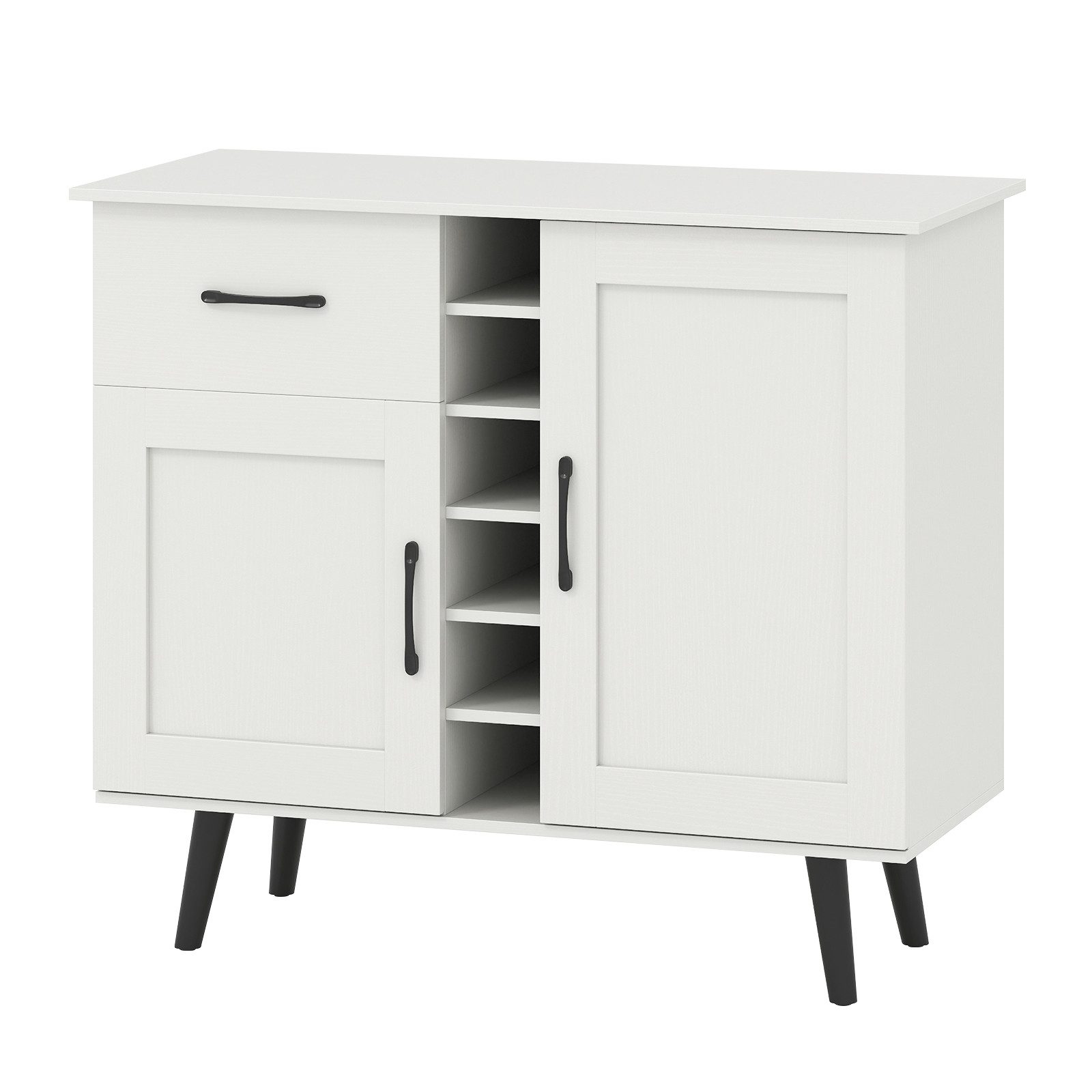 KOMFOTTEU Küchenbuffet Sideboard Weinschrank mit Schublade günstig online kaufen