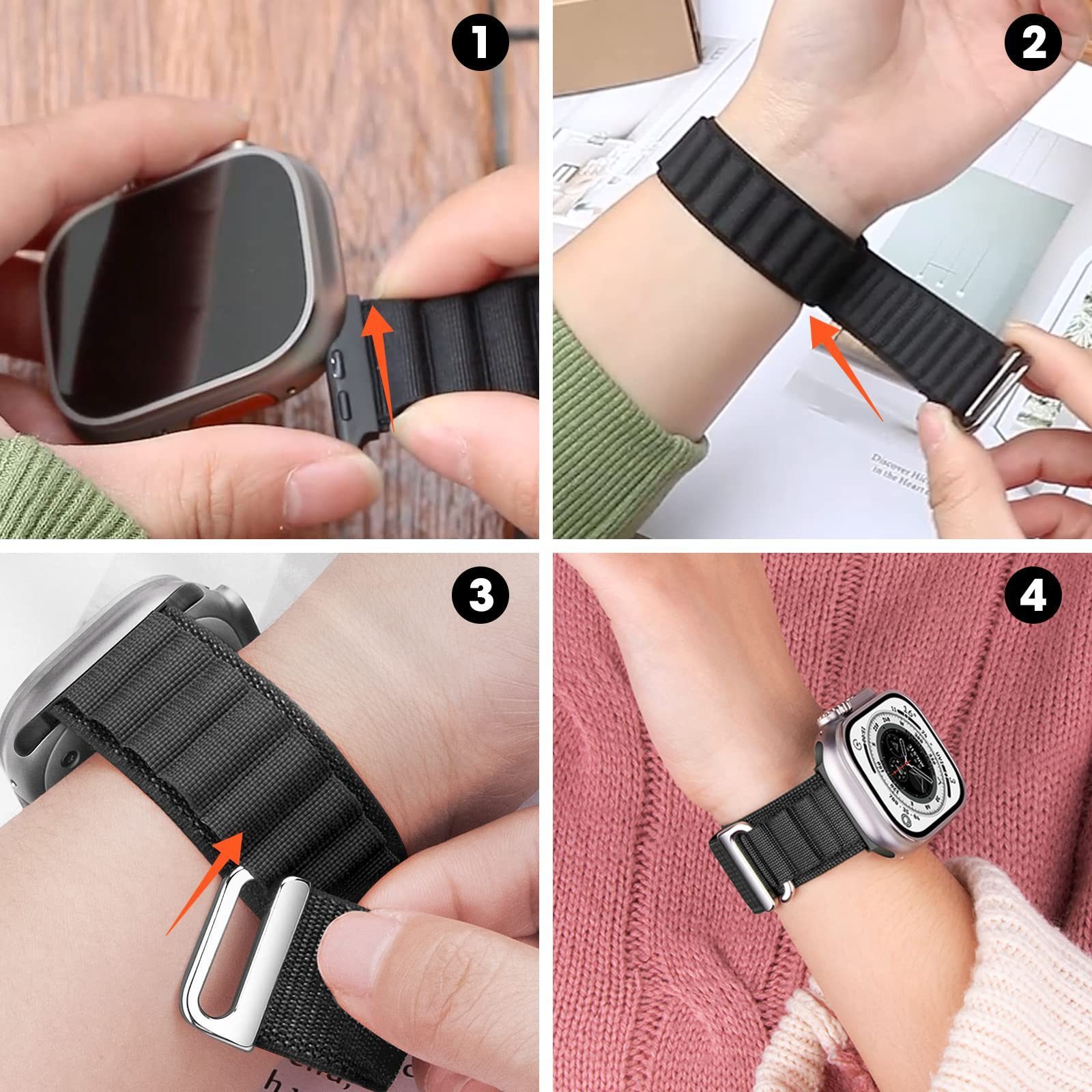 ibettertec Smartwatch-Armband Alpine Loop Armband Kompatibel mit Apple Watch für Damen Herren – Bild 3 von 5