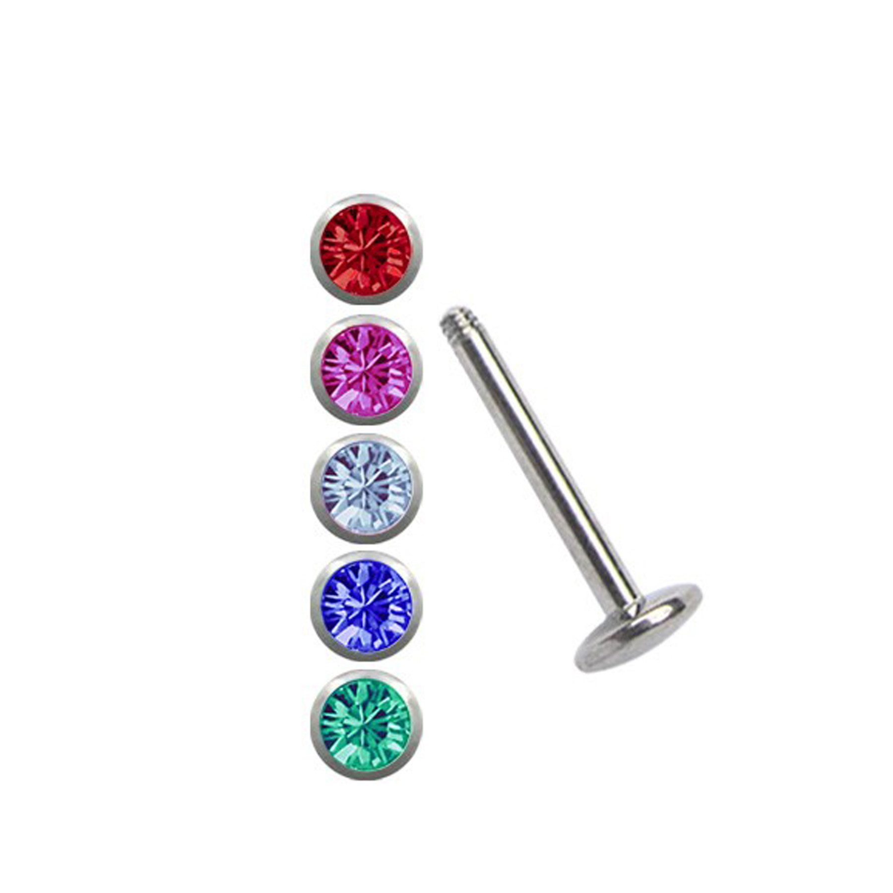 Adelia´s Nasenpiercing Piercing Lippenpiercing, Titan Piercing Labret Stecker im Set