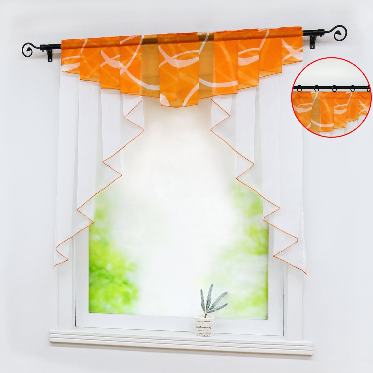 Delien Raffrollo Alice, mit Stangendurchzug, Kurzgardinen Kleinfenster Sche günstig online kaufen