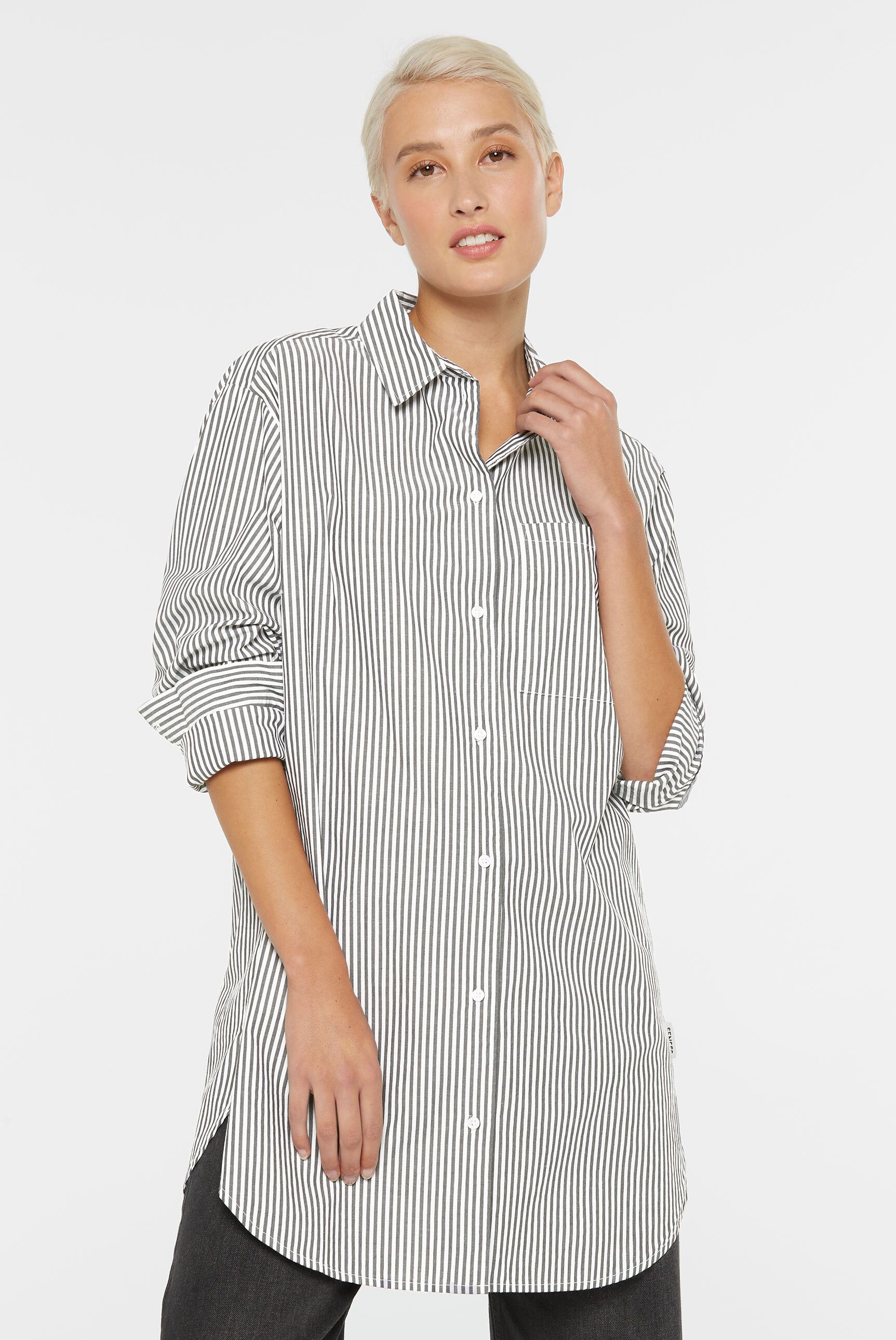 SENSES.THE LABEL Langarmbluse mit Rückenpasse