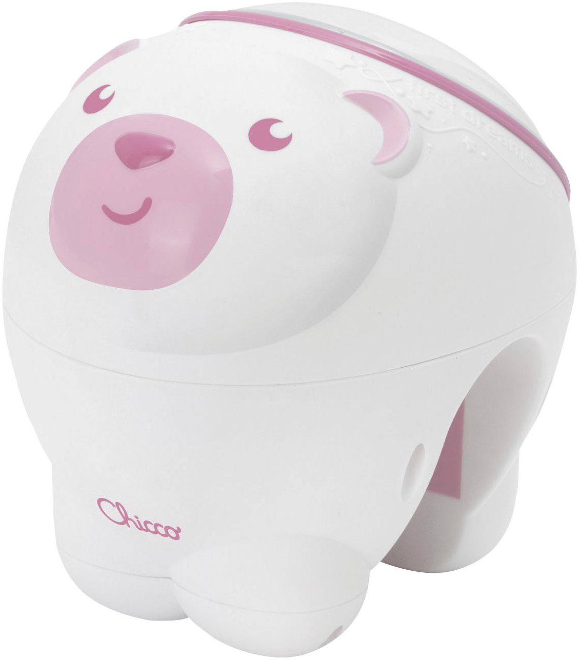 Chicco Nachtlicht Projektor Eisbär, rosa, Deckenprojektion, Einschlafhilfe, Farbwechsel, Melodien, Nachtlichtfunktion, ohne Leuchtmittel, Farbwechsler, mit Projektor und Soundfunktion