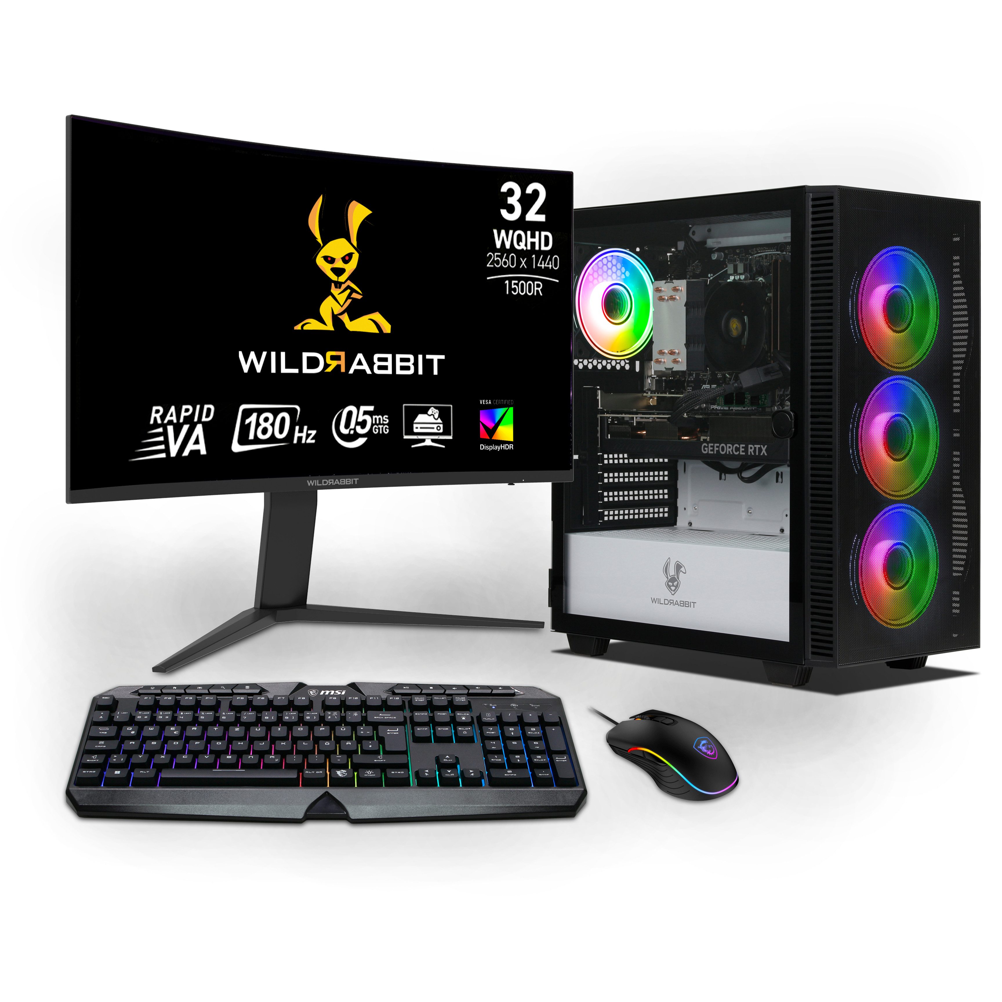 ANKERMANN-PC Ryzen Gaming Bundle PC-Set (AMD Ryzen 7 8700F, GeForce RTX 5070, 32 GB RAM, 1000 GB SSD, Luftkühlung)