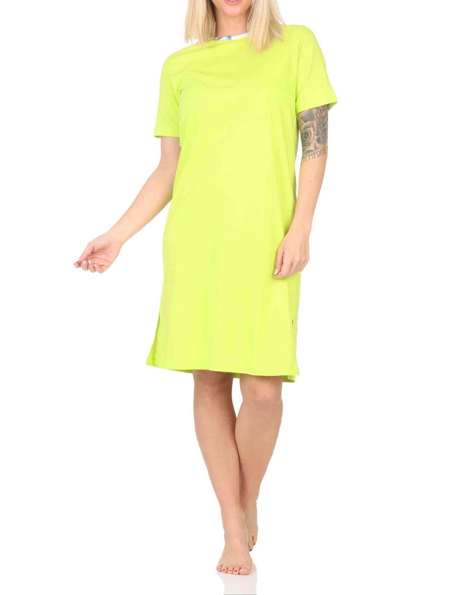 Nachthemd Normann Damen kurzarm Nachthemd mit floralen Print
