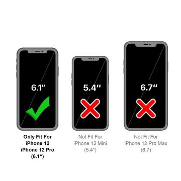 CoolGadget Handyhülle Denim Schutzhülle Flip Case für Apple iPhone 12 / 12 Pro 6,1 Zoll, Book Cover Handy Tasche Hülle für iPhone 12, iPhone 12 Pro Klapphülle