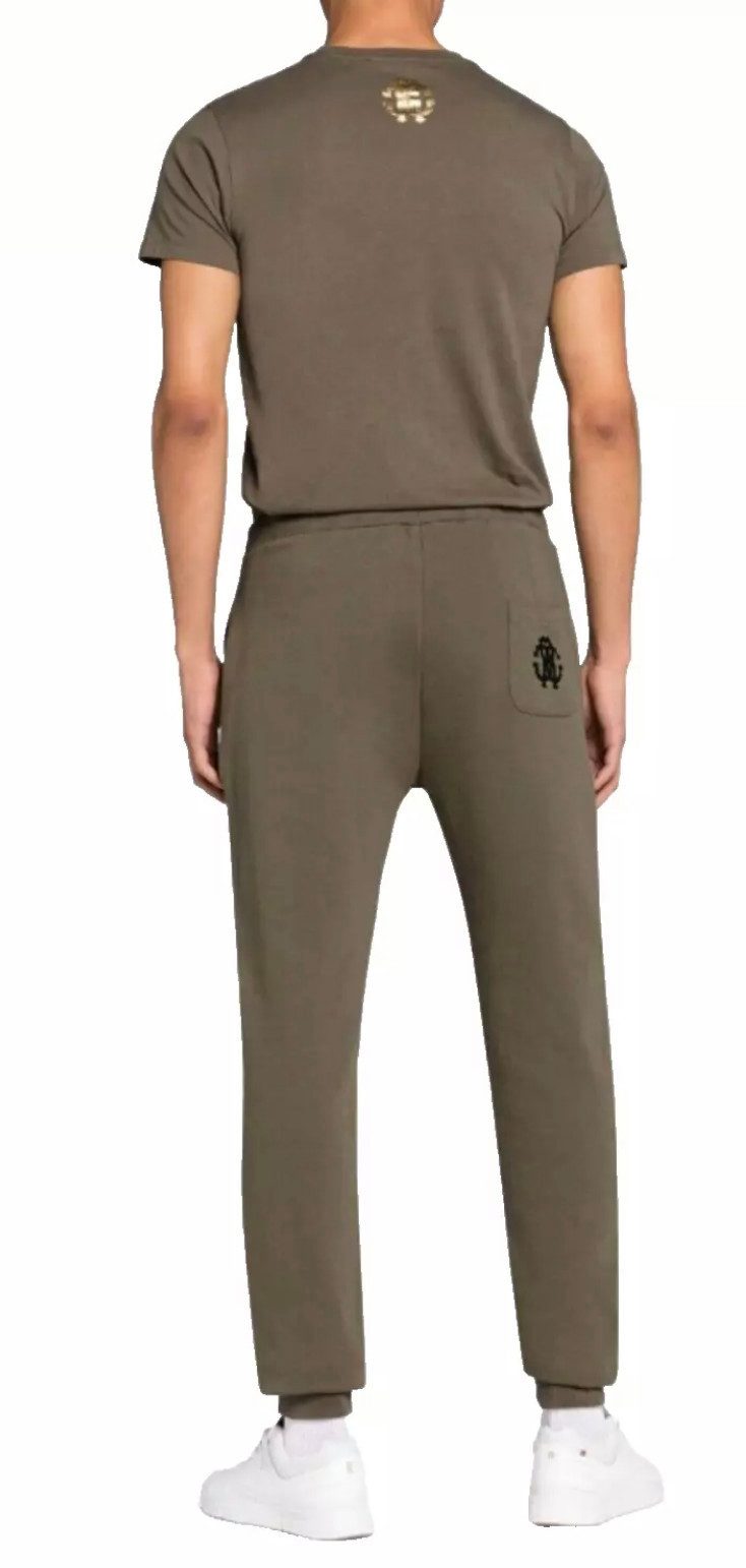 roberto cavalli Jogginghose Firenze RC Monogram Herren Sweatpants Dezentem RC-Monogramm-Print im Laminat-Look