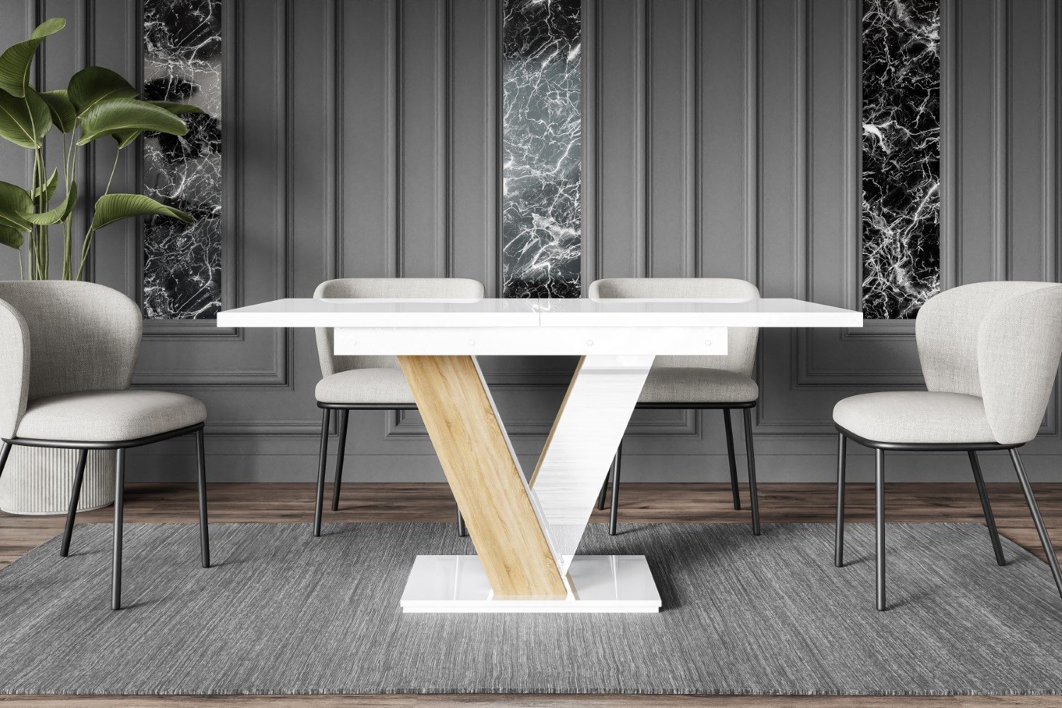 ALTDECOR Esstisch ASIV (Esstisch ausziehbar, Esszimmertische, günstig online kaufen