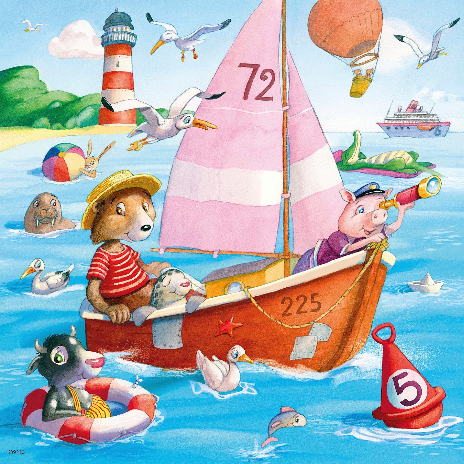 Ravensburger Puzzle 3x49, Auf dem Wasser, günstig online kaufen